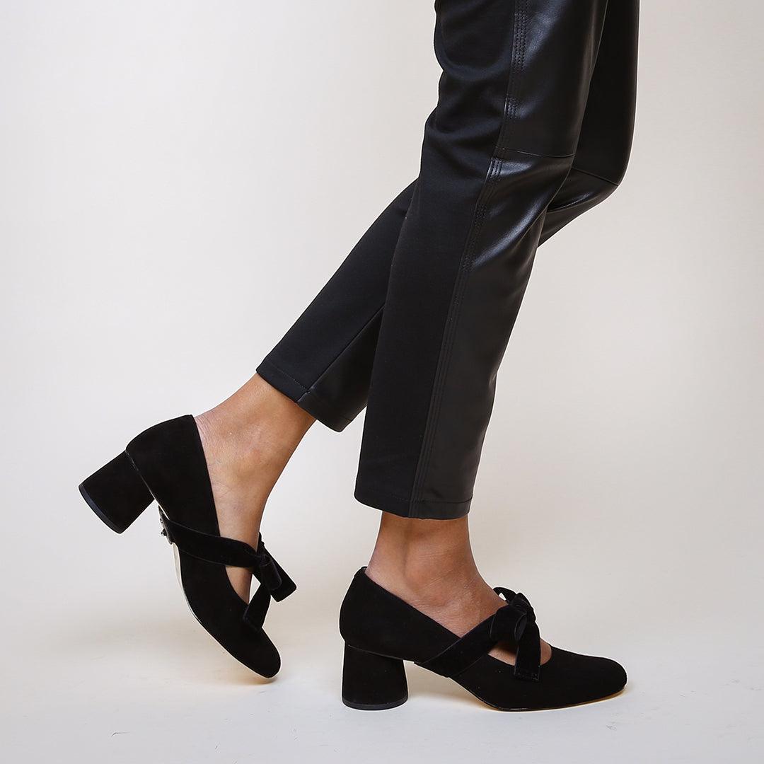 Black Velvet Marie Strap Strap | Detachable Strap - Alterre - Sustainable Shoes & Interchangeable Footwear