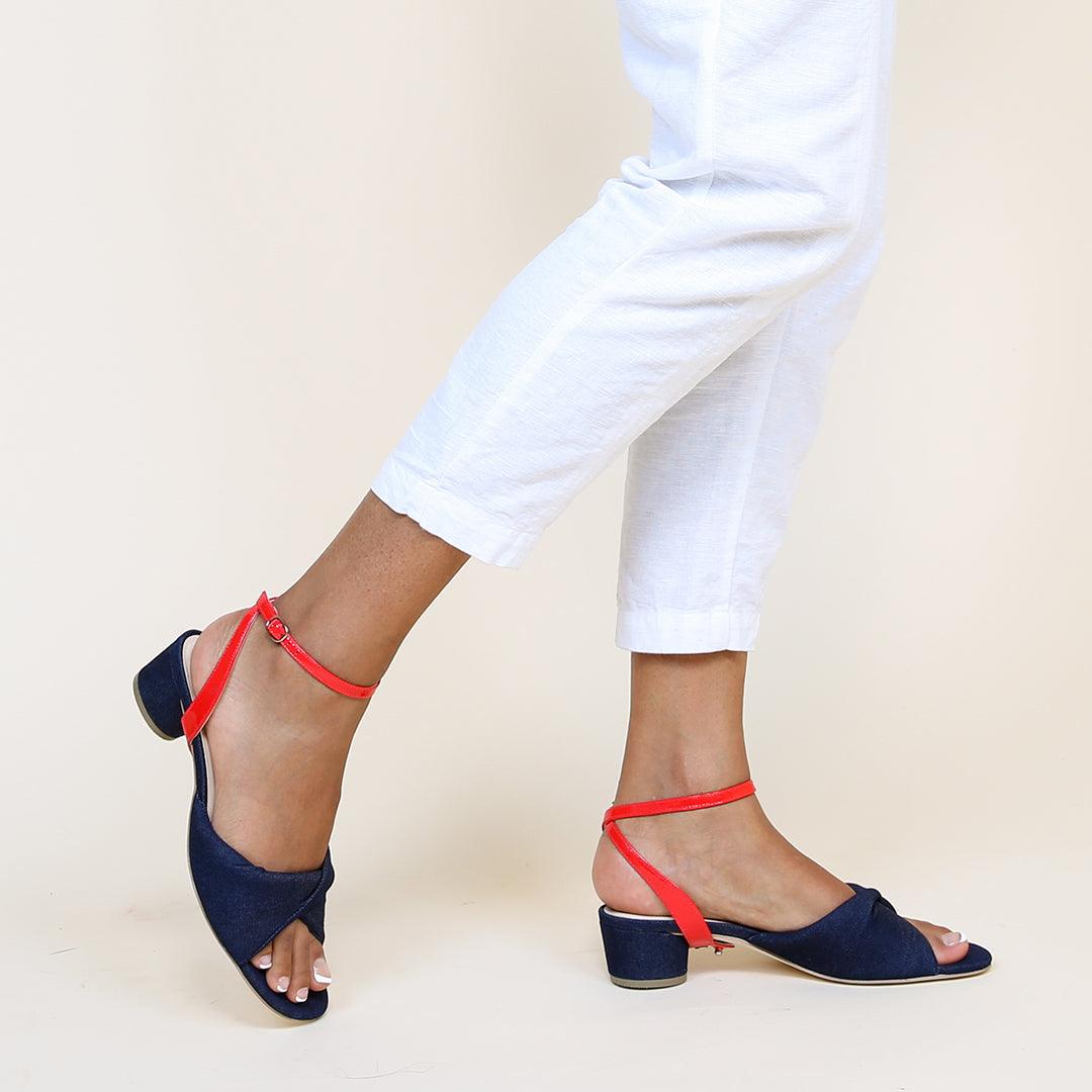 Red Gloss Marilyn Strap | Detachable Strap - Alterre Sustainable Footwear Brand & Ethical Shoe Company