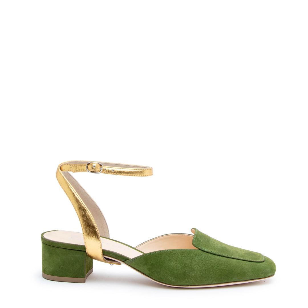 Moss Loafer + Gold Marilyn Strap - Alterre