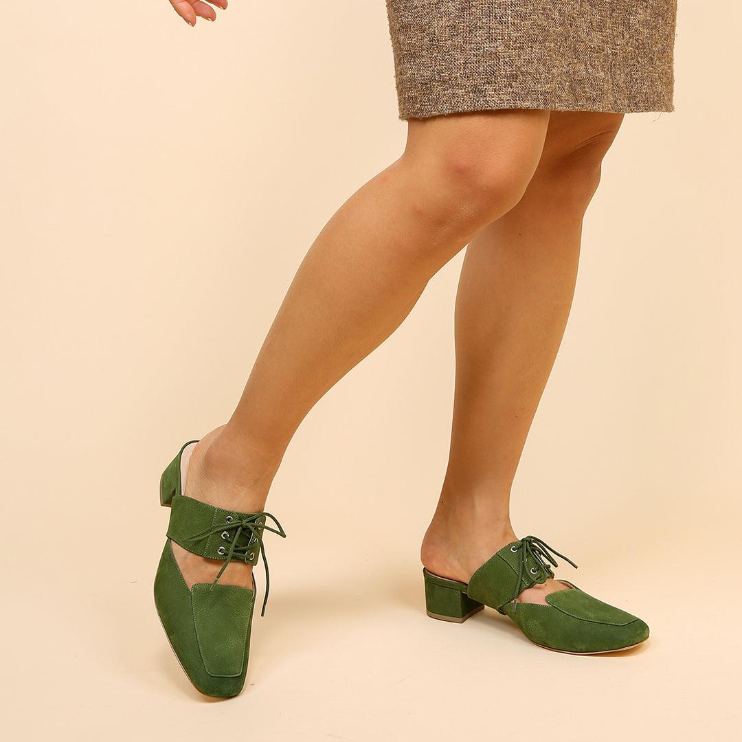 Tilda in Moss Interchangeable Straps for Shoes | Alterre Build Your Own Shoe - Sustainable Shoe Company & Ethical Footwear Brand