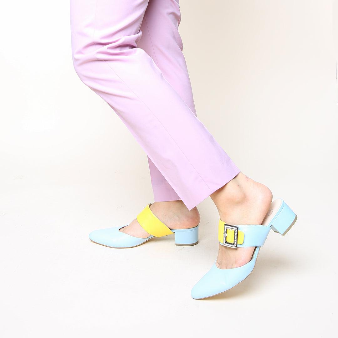 Agate Blue Slide | Alterre Customized Shoes - Women's Ethical Slides, Sustainable Footwear