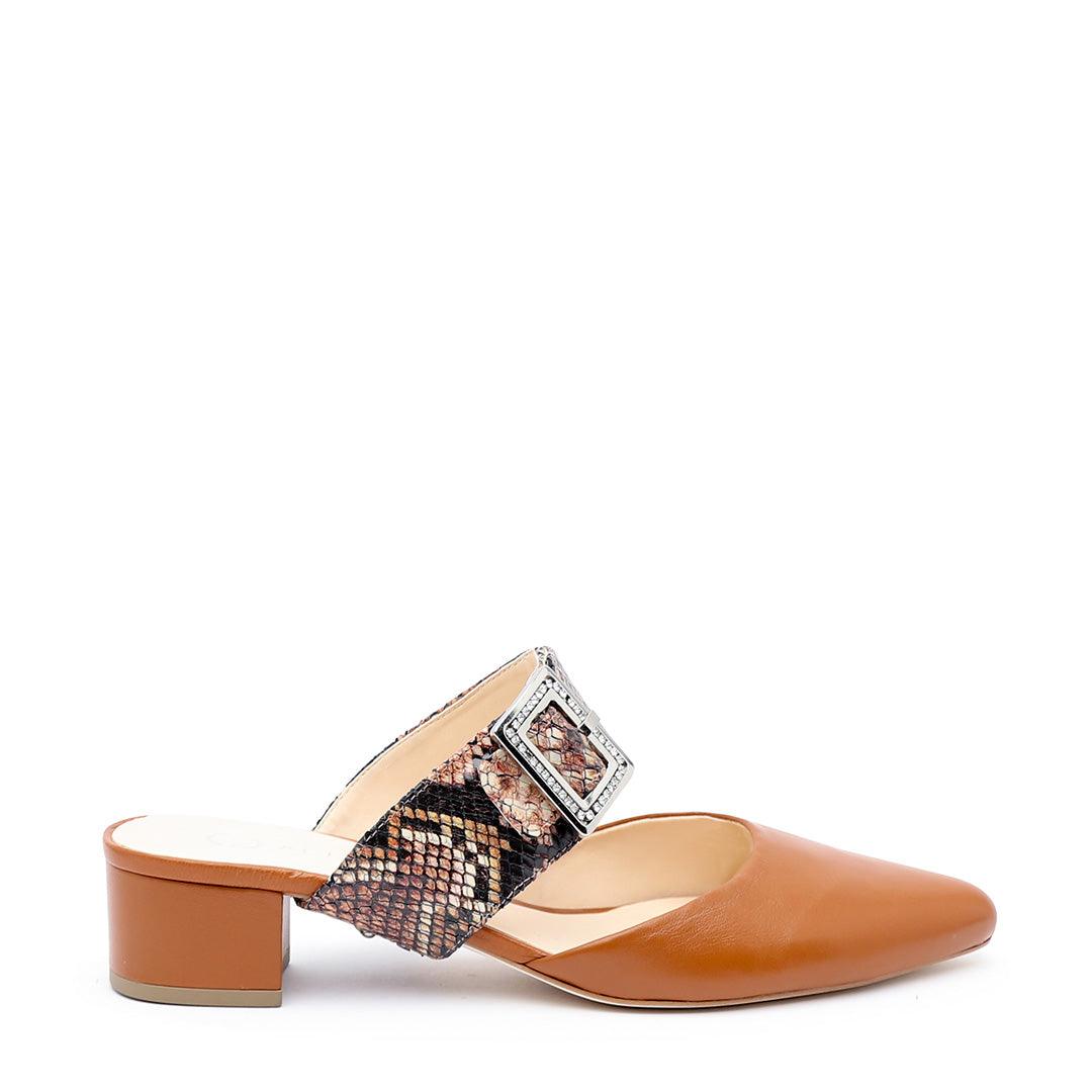 Grace in Rosy Boa Custom Shoe Straps | Alterre Versatile and comfortable slides