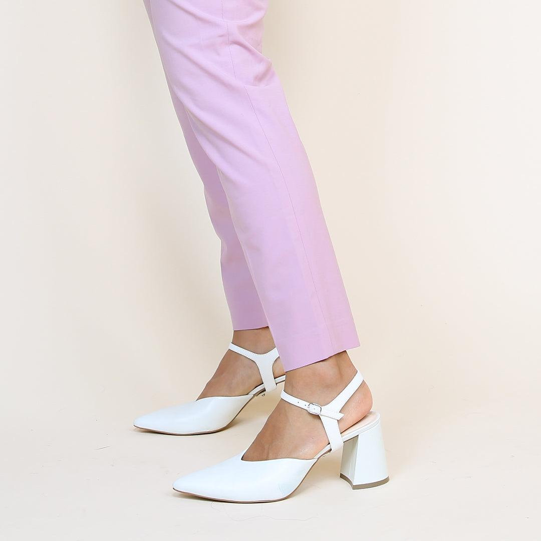 White Jackie Strap | Detachable straps to wear shoes 40 ways