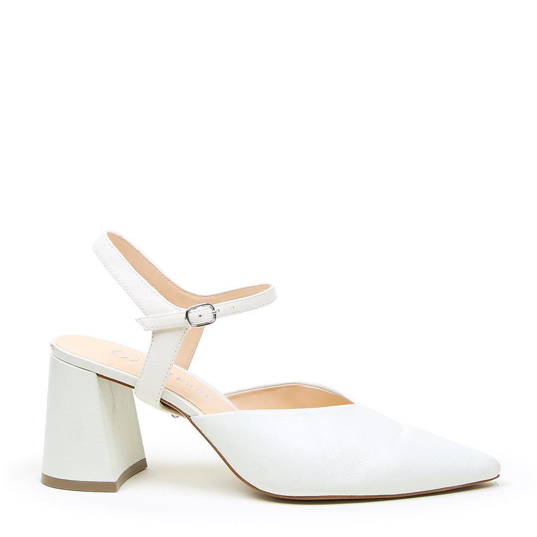 White Jackie Strap | Alterre Create Your Own Shoe - Sustainable Shoe Brand & Ethical Footwear Company