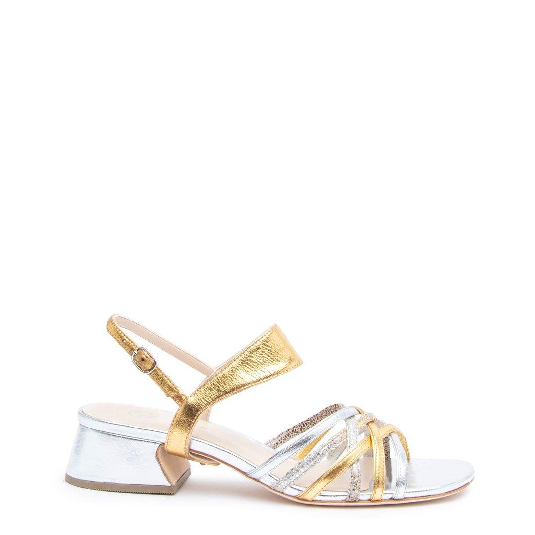 Silver Bell Sandal + Gold Elsie Customized Sandals | Alterre Interchangeable Sandals - Sustainable Footwear & Ethical Shoes