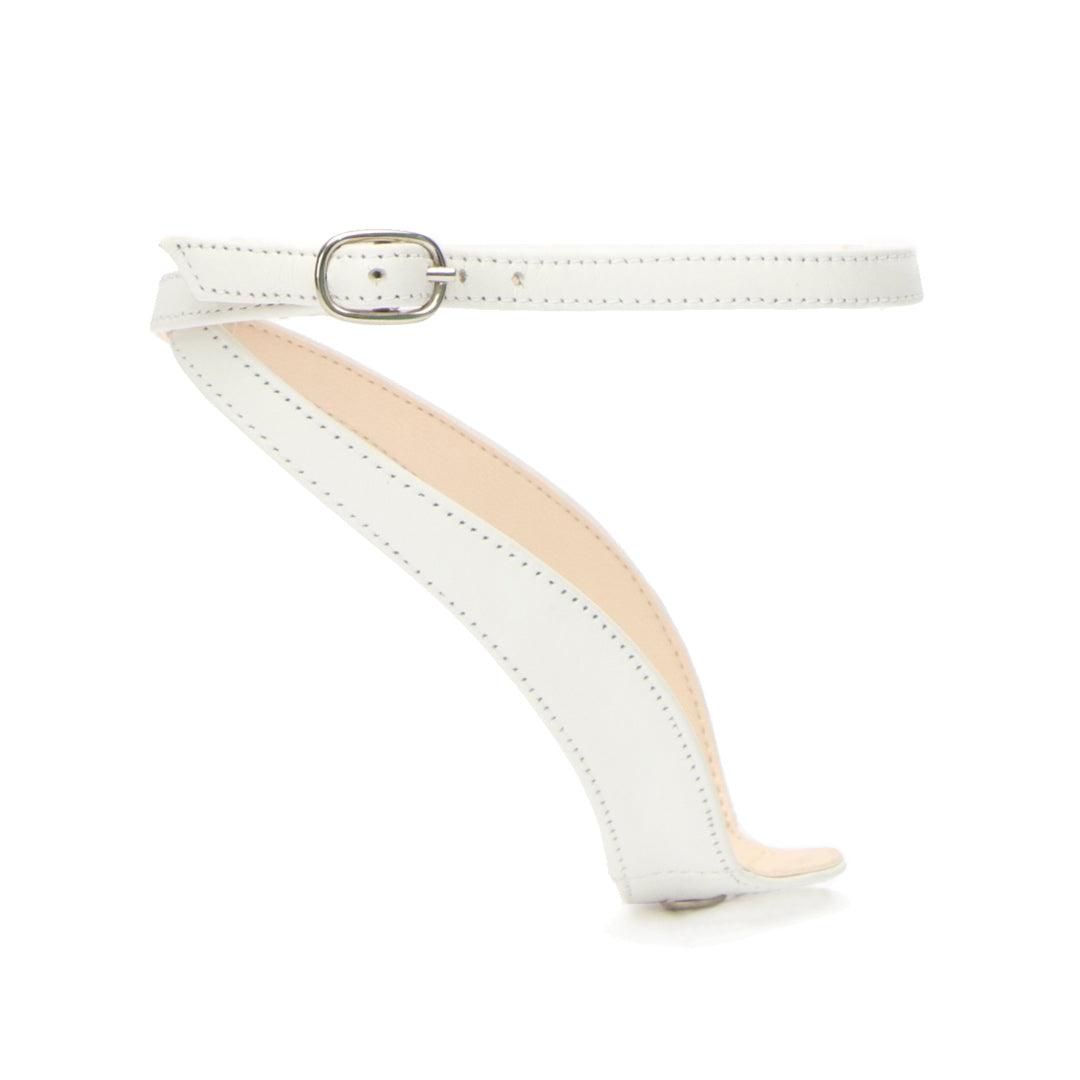 Marilyn in White Customized Shoe Straps | Alterre Interchangeable Shoes - Sustainable Footwear & Ethical Shoes