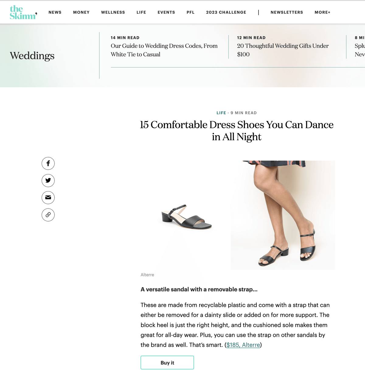 The Skimm Digital Feature - Alterre customizable party sandals