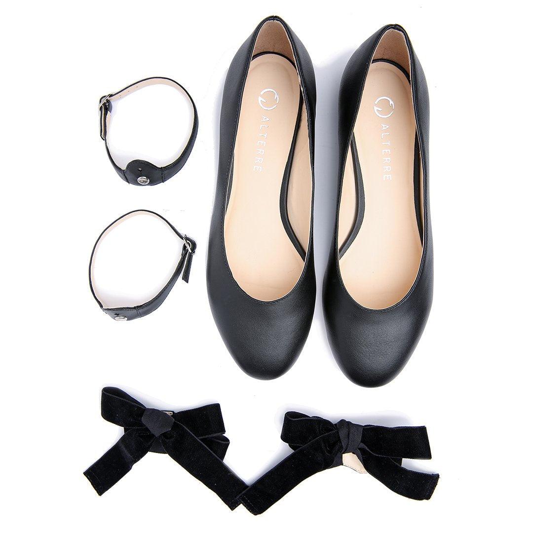 Black Ballet Flat Starter Kit | Alterre Interchangeable Shoes - Sustainable Footwear & Ethical Shoes