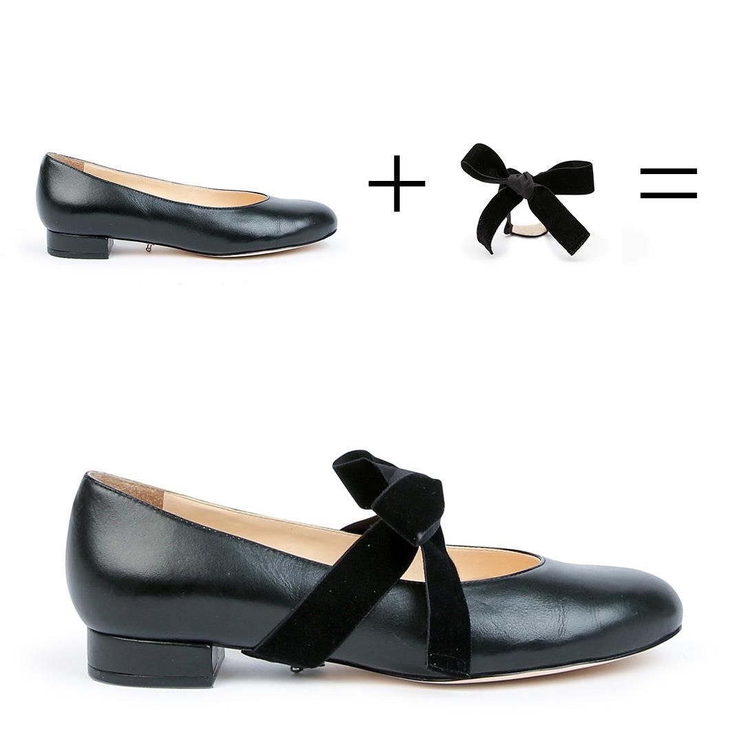 Customizable Black Ballet Flat | How it works - sustainable shoes for women, ethical leather ballet flats