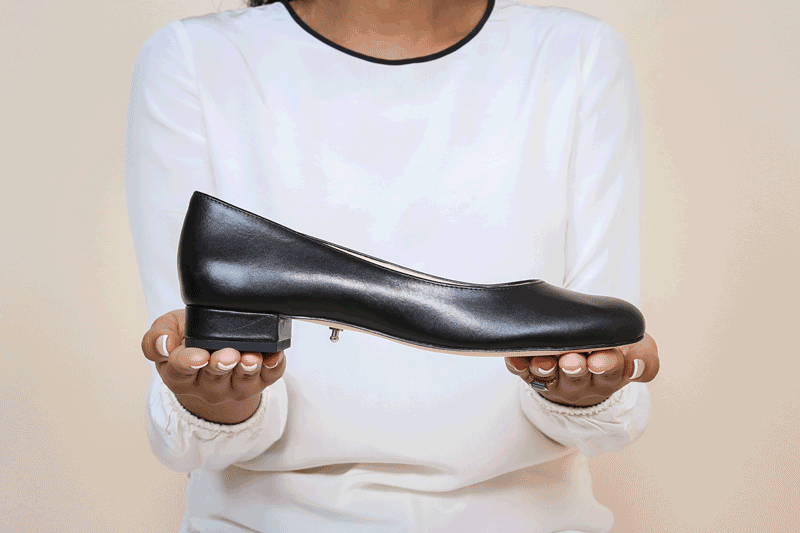 alterre customizable shoes - remove the straps to create a new shoe - black ballet flats