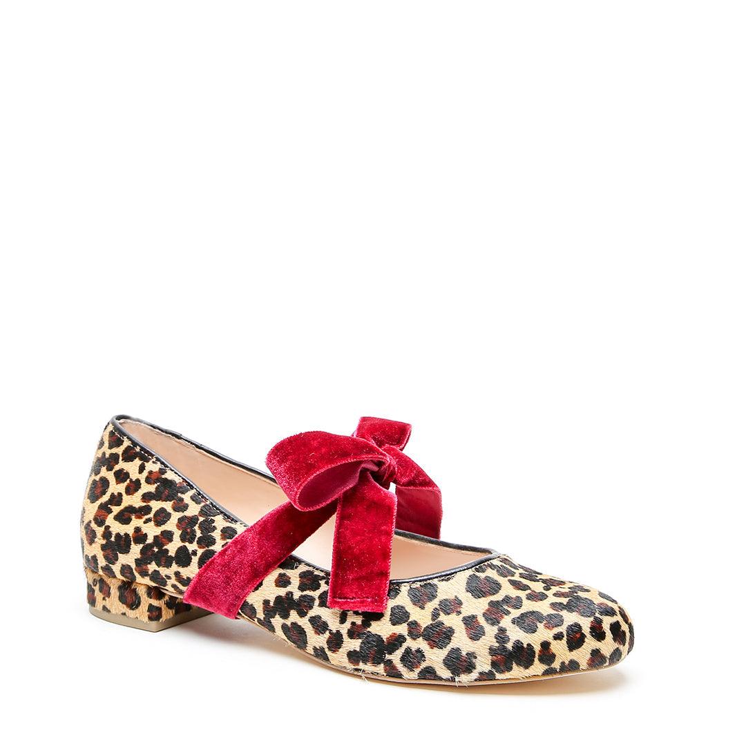 Leopard Personalized Ballet Flat + Marie Strap | Alterre Make A Shoe - Sustainable Shoes & Ethical Footwear