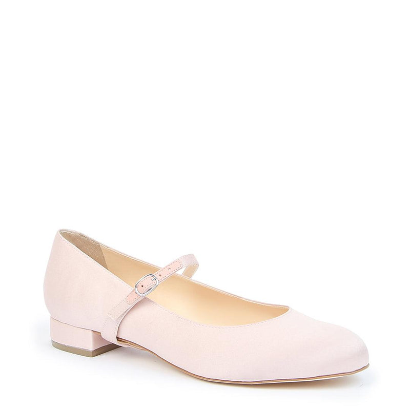 Customizable Rose Satin Ballet Flat + Twiggy Strap | Alterre Make A Shoe - Sustainable Shoes & Ethical Footwear
