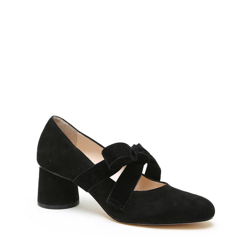 Black Suede Ballet Pump + Black Velvet Marie | Alterre Make A Shoe - Sustainable Shoes & Ethical Footwear