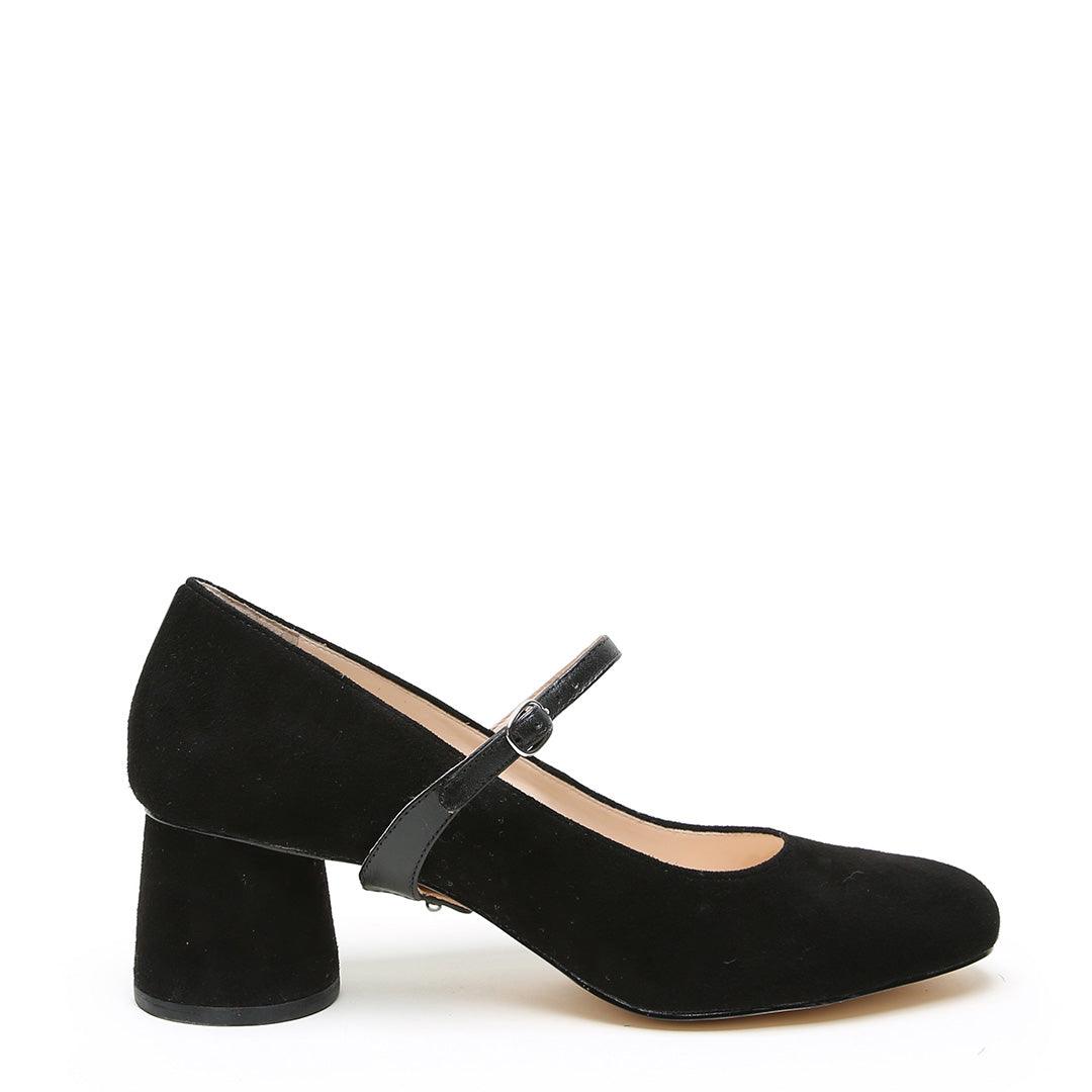 Customizable Black Suede Ballet Pump + Black Twiggy | Alterre Interchangeable Shoes - Sustainable Footwear & Ethical Shoes
