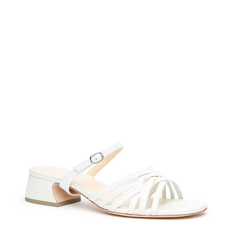 Customizable White Sandal + Twiggy Strap | Alterre Make A Shoe - Sustainable Shoes & Ethical Footwear