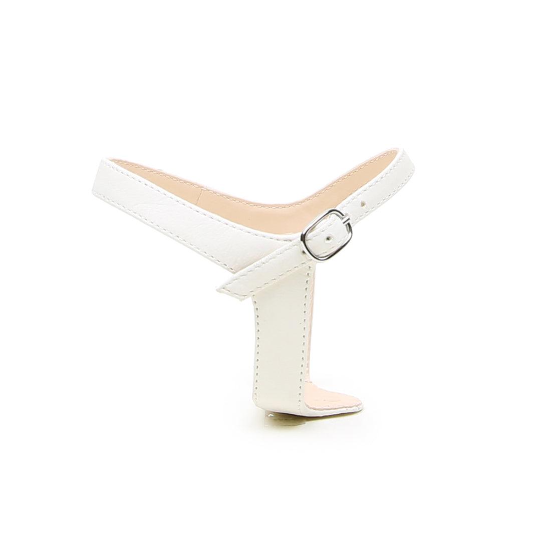 White Jackie Strap | Alterre Make A Shoe - Sustainable Shoes & Ethical Footwear