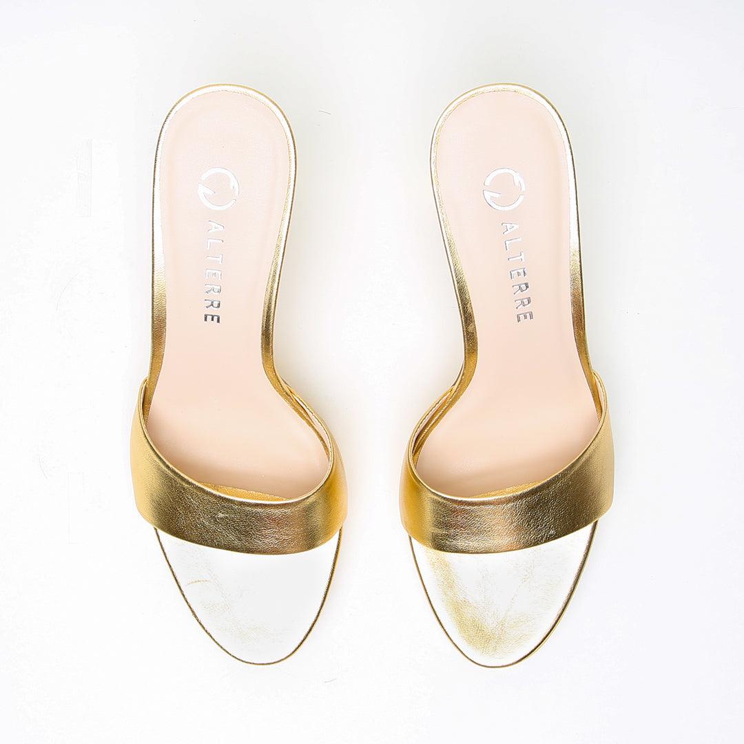 Gold Lo Platform  | Alterre Customized Shoes - Women's Ethical High Heels, Sustainable Footwear