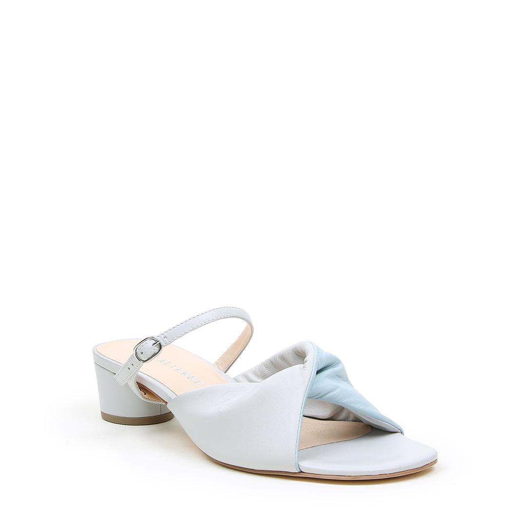Cloud Grey Lo Twist Sandal + Twiggy | Alterre Create Your Own Shoe - Sustainable Shoe Brand & Ethical Footwear Company