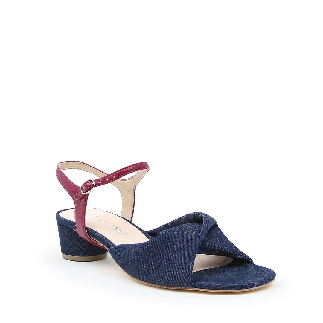 Denim Lo Twist Sandal + Malbec Jackie | Alterre Create Your Own Shoe - Sustainable Shoe Brand & Ethical Footwear Company
