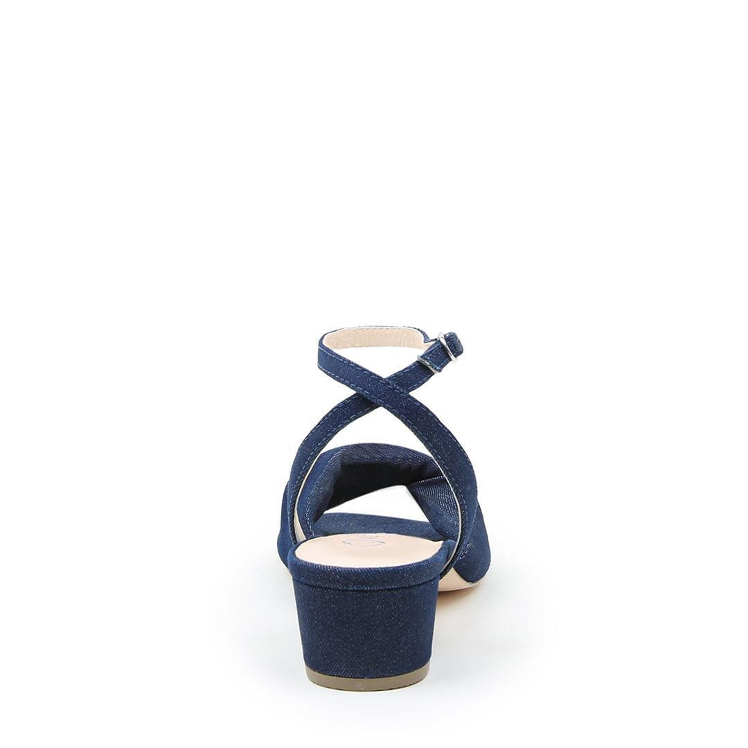 Denim Lo Twist Sandal + Marilyn  | Alterre Customizable Shoes - Women's Ethical Shoe Brand, Eco-friendly footwear