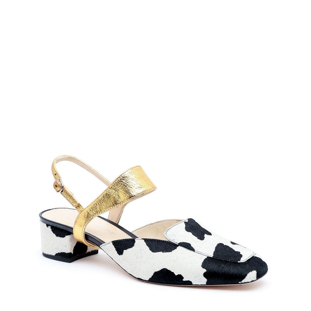 Customizable Cow Loafer + Gold Elsie Strap | Alterre Make A Shoe - Sustainable Shoes & Ethical Footwear