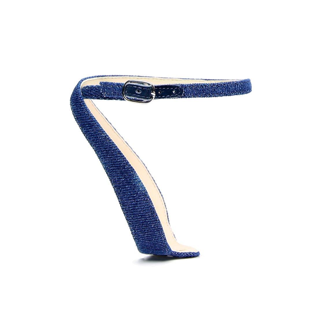 Recycled Denim Marilyn Strap | Detachable Strap - Alterre Sustainable Footwear & Vegan Shoes