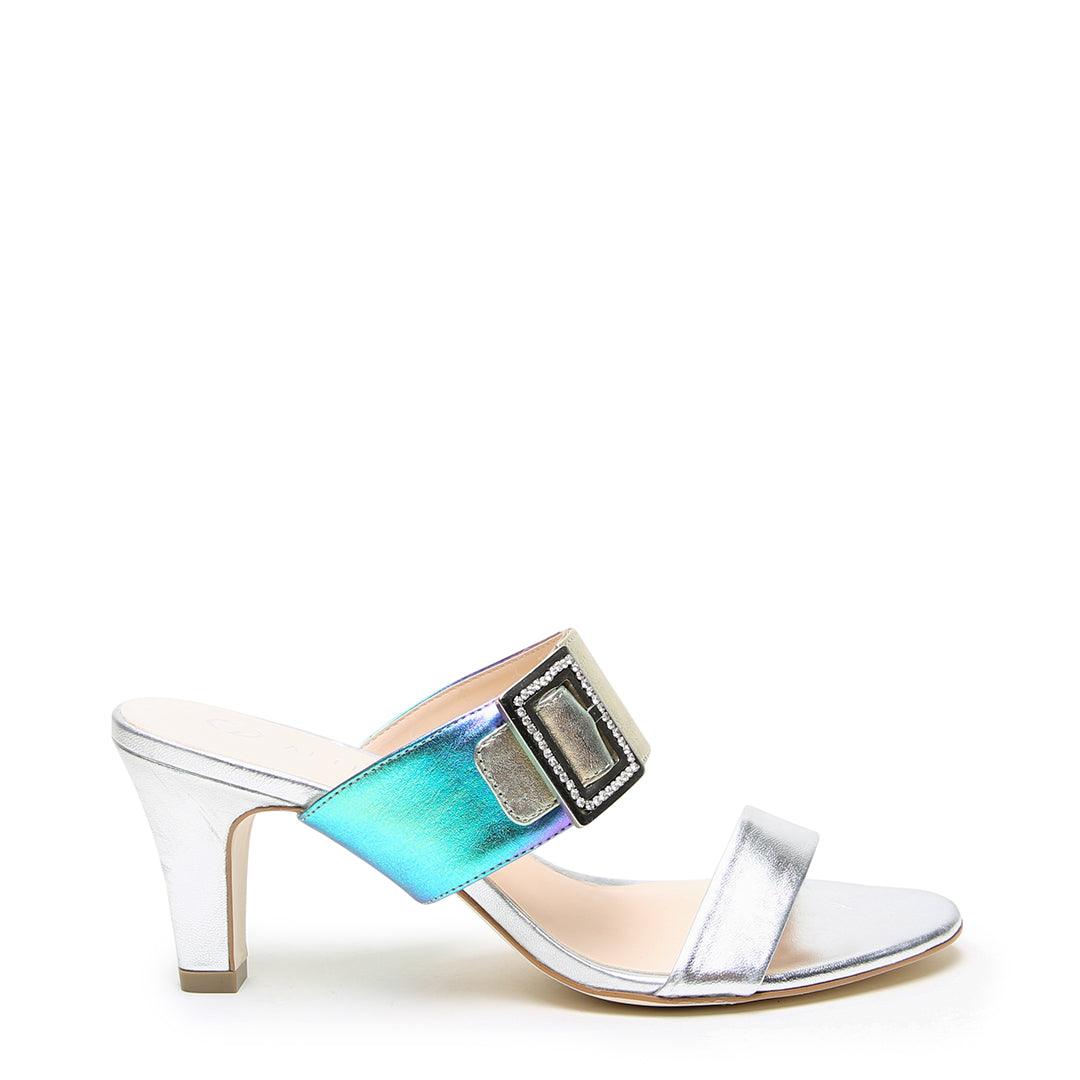 Customized Silver Open Toe + Galaxy Grace Strap | Alterre Interchangeable Shoes - Sustainable Footwear & Ethical Shoes