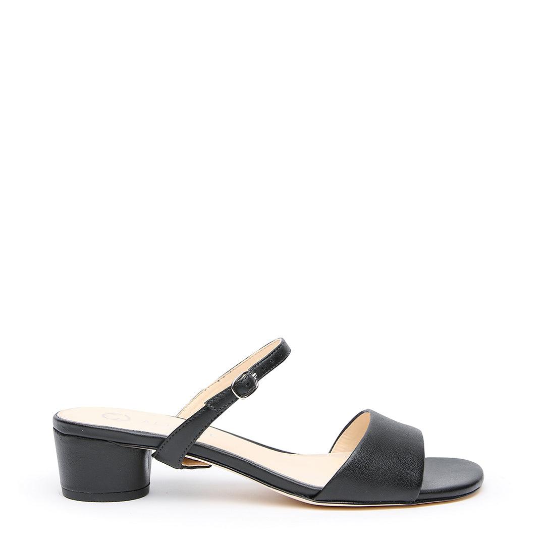 Black Customizable Sandal + Twiggy Strap | Alterre Interchangeable Shoes - Sustainable Footwear & Ethical Shoes