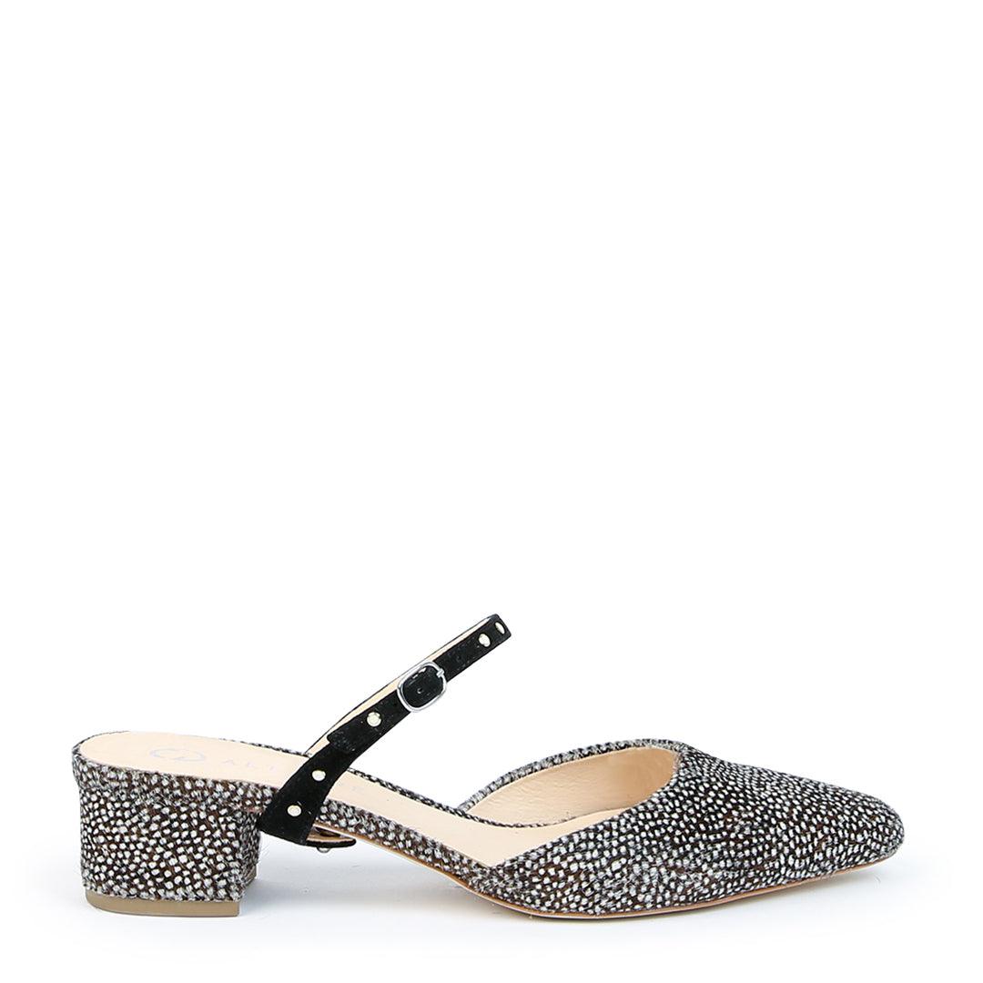 Doe Customizable Slide + Studded Black Twiggy Strap | Alterre Interchangeable Shoes - Sustainable Footwear & Ethical Shoes
