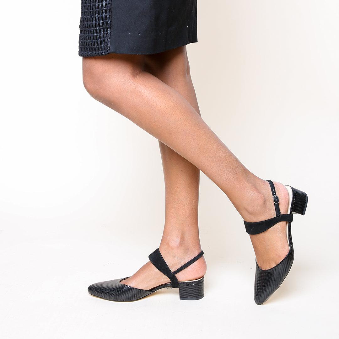Rattlesnake Black Slide + Black Suede Elsie Personalized Slides | Alterre Ethical Slides - Sustainable Shoes for Women