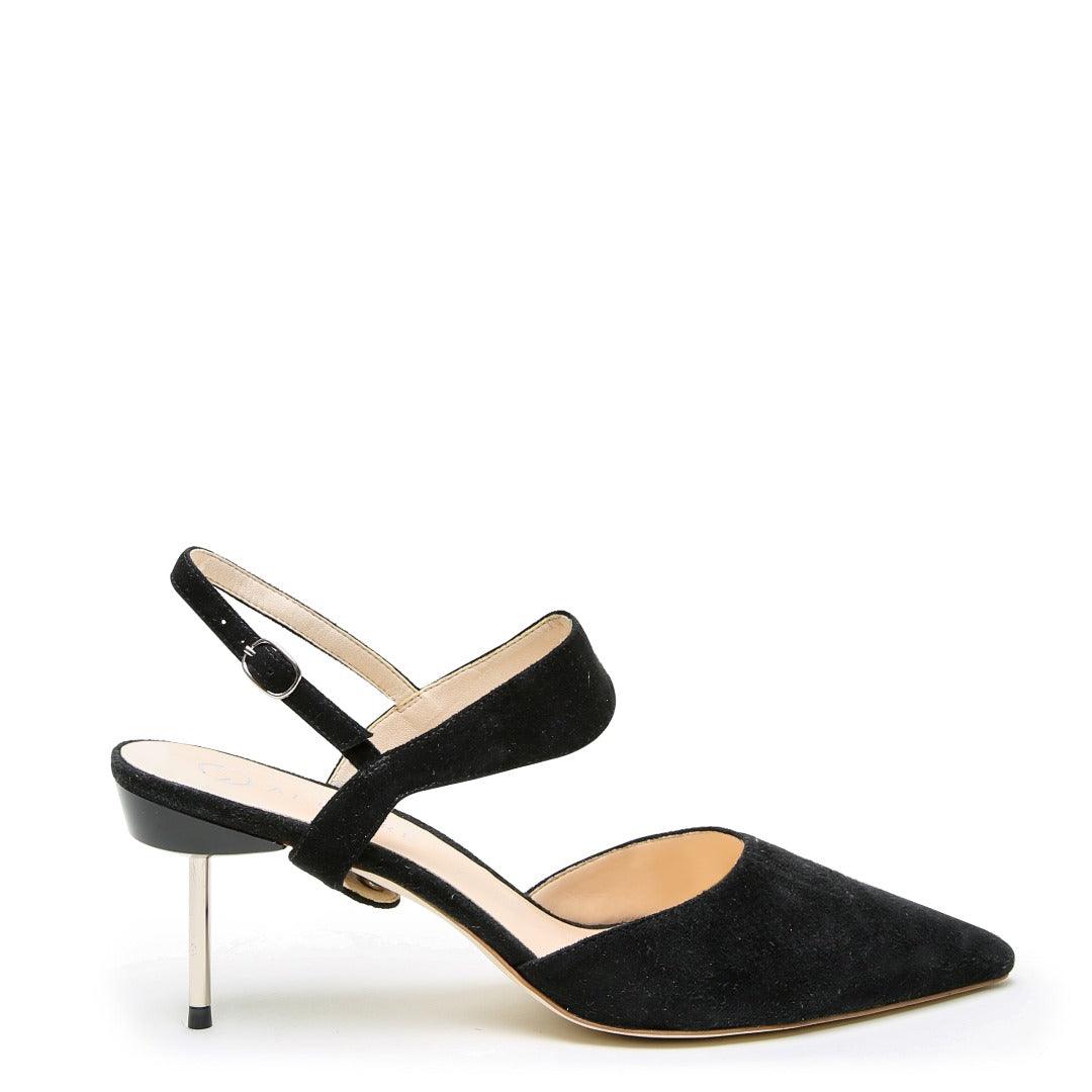 Black Suede Stiletto + Elsie Customized Stilettos | Alterre Interchangeable Stilletos - Sustainable Footwear & Ethical Shoes