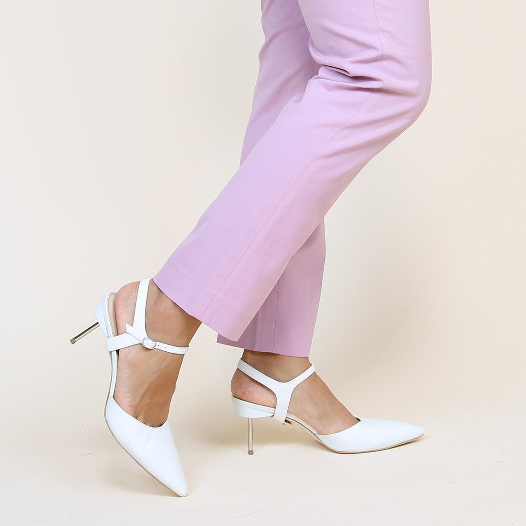 White Stiletto + Jackie | Alterre Customizable Shoes - Women's Ethical Shoe Brand, Eco-friendly footwear