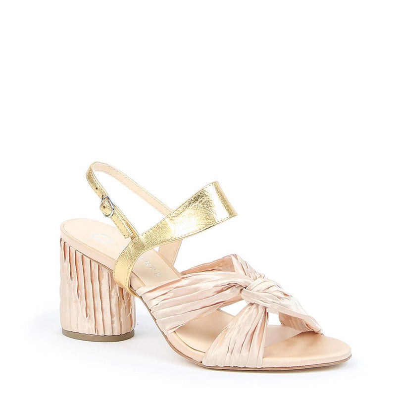 Nude Twist Sandal + Gold Elsie | Alterre Create Your Own Shoe - Sustainable Shoe Brand & Ethical Footwear Company