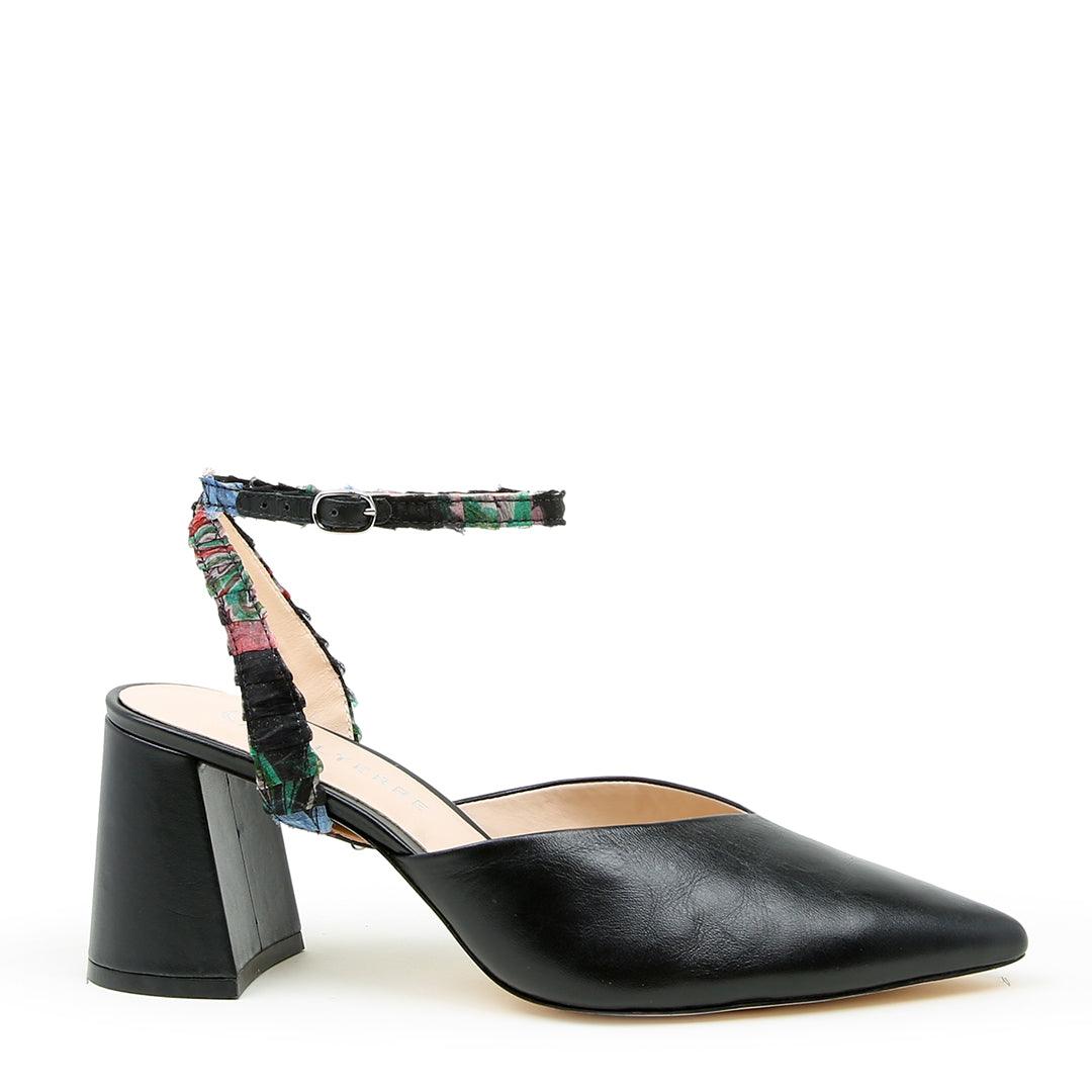 Black V Mule + Black Floral Marilyn | Alterre Make A Shoe - Sustainable Shoes & Ethical Footwear