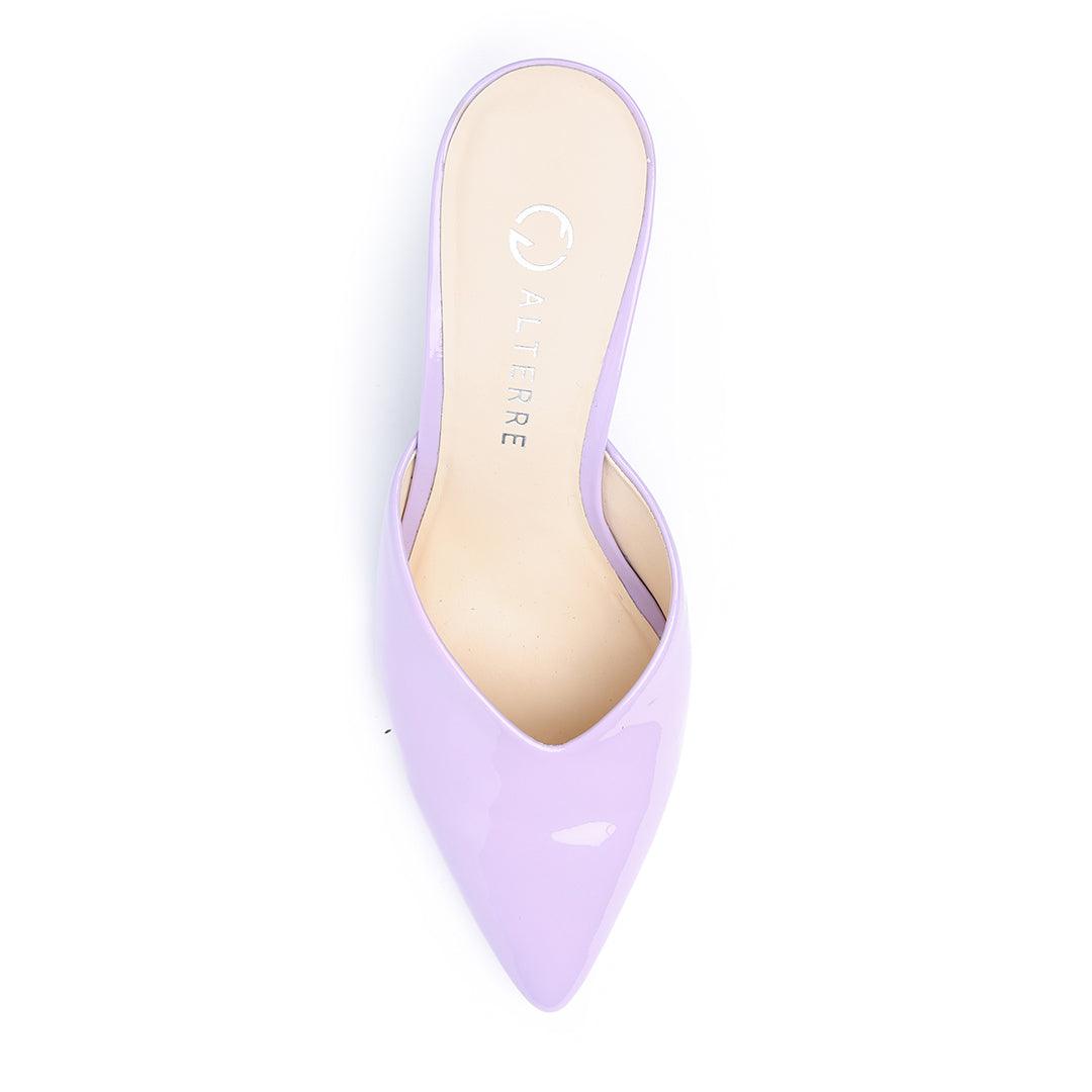 Lilac Gloss V Mule | Alterre Customized Shoes - Women's Ethical Mules, Sustainable Footwear