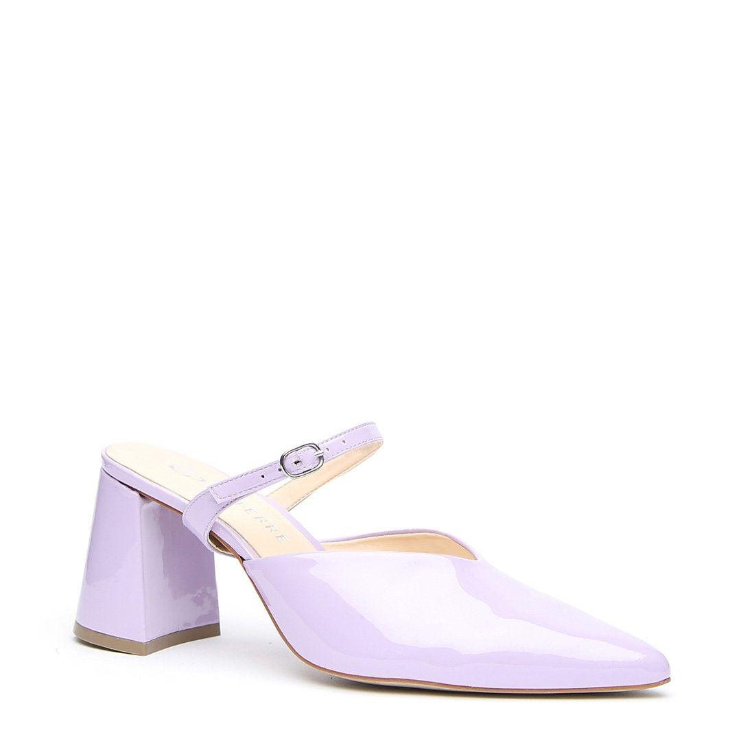 Lilac Gloss V Mule + Twiggy Strap - Customized Mules | Alterre Make A Shoe - Sustainable Shoes & Ethical Footwear