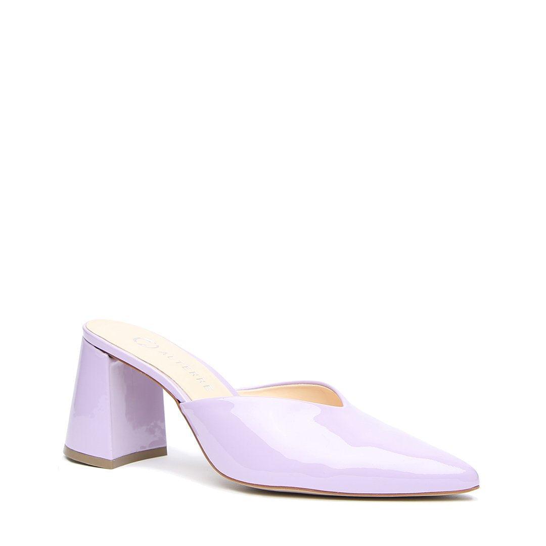Lilac Gloss V Customized Mules | Alterre Make A Shoe - Sustainable Shoes & Ethical Footwear