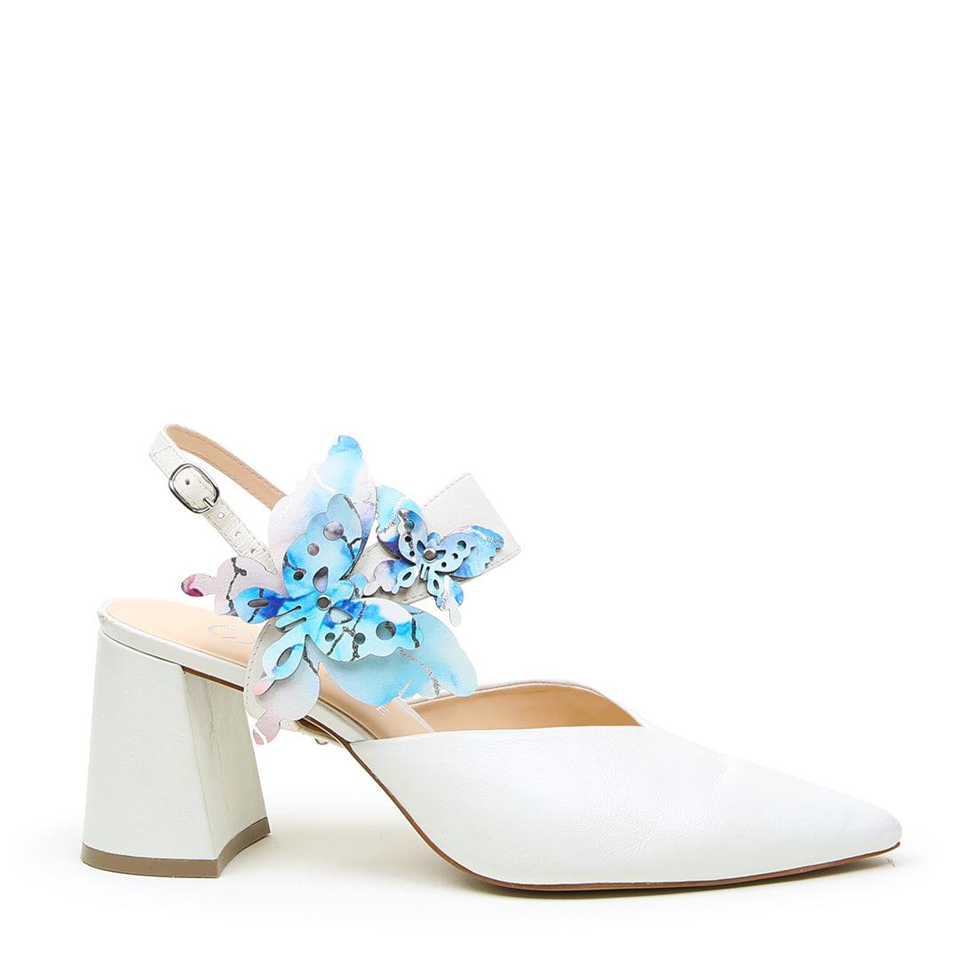 White V Mule + Butterfly Elsie | Alterre Make A Shoe - Sustainable Shoes & Ethical Footwear