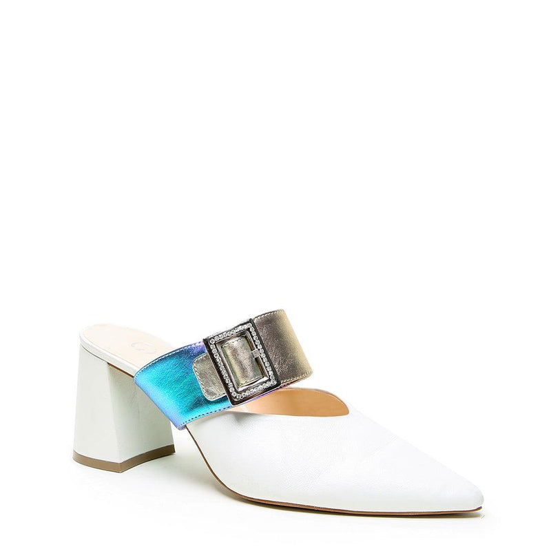 White V Mule + Galaxy Grace | Alterre Create Your Own Shoe - Sustainable Shoe Brand & Ethical Footwear Company