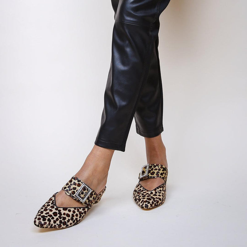 Leopard Personalized Womens Slides + Grace Strap | Alterre Create Your Own Shoe - Sustainable Footwear Brand & Ethical Shoe Company