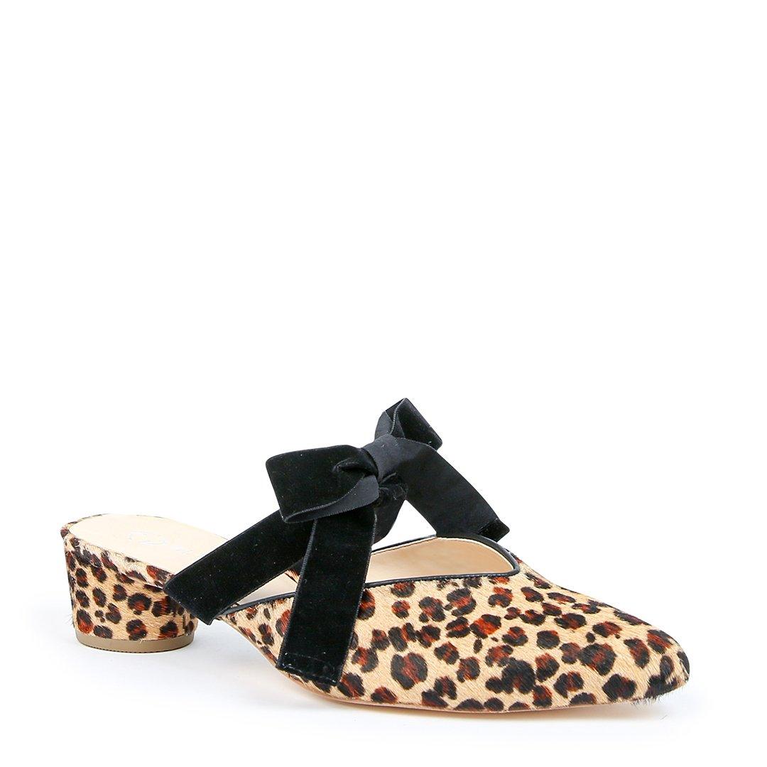 Customizable Leopard Slide + Black Velvet Marie Strap | Alterre Make A Shoe - Sustainable Shoes & Ethical Footwear
